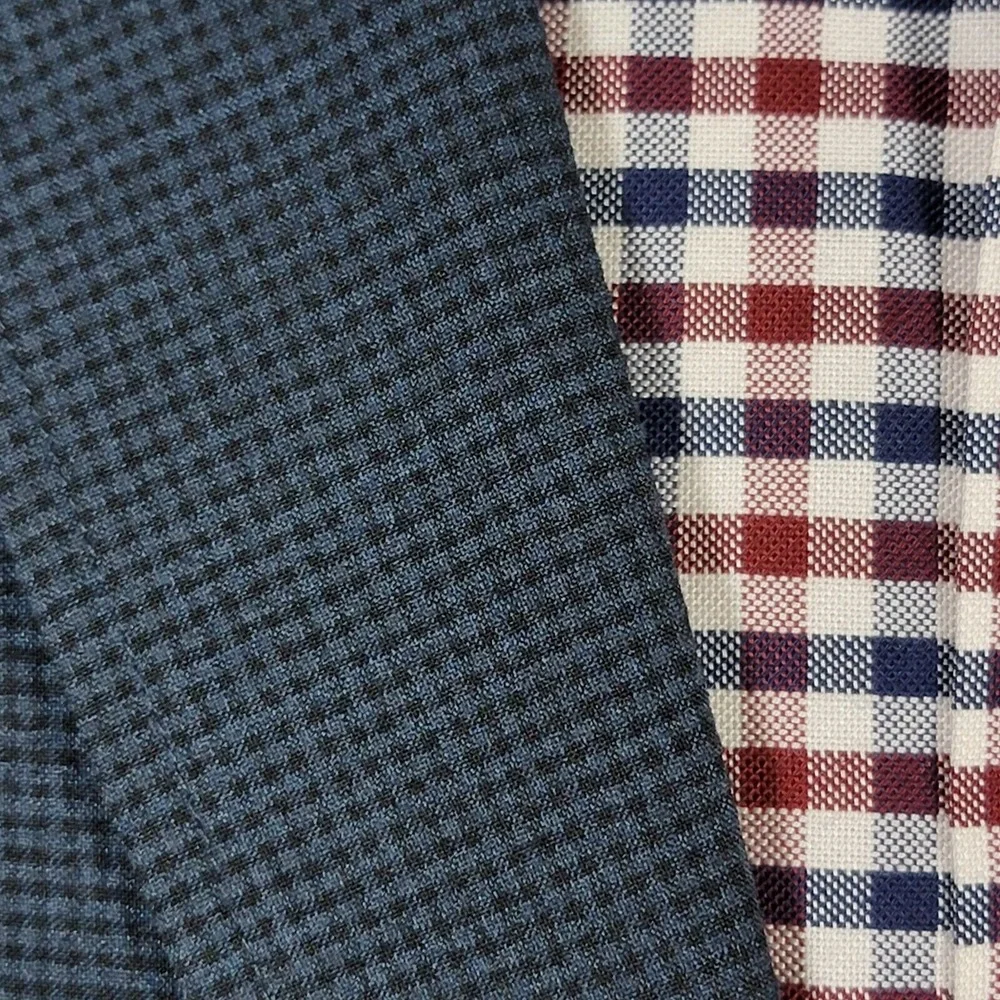 Zanetti Mens Seersucker‎ Sport Coat Two Button Navy Checked Slim Size XL